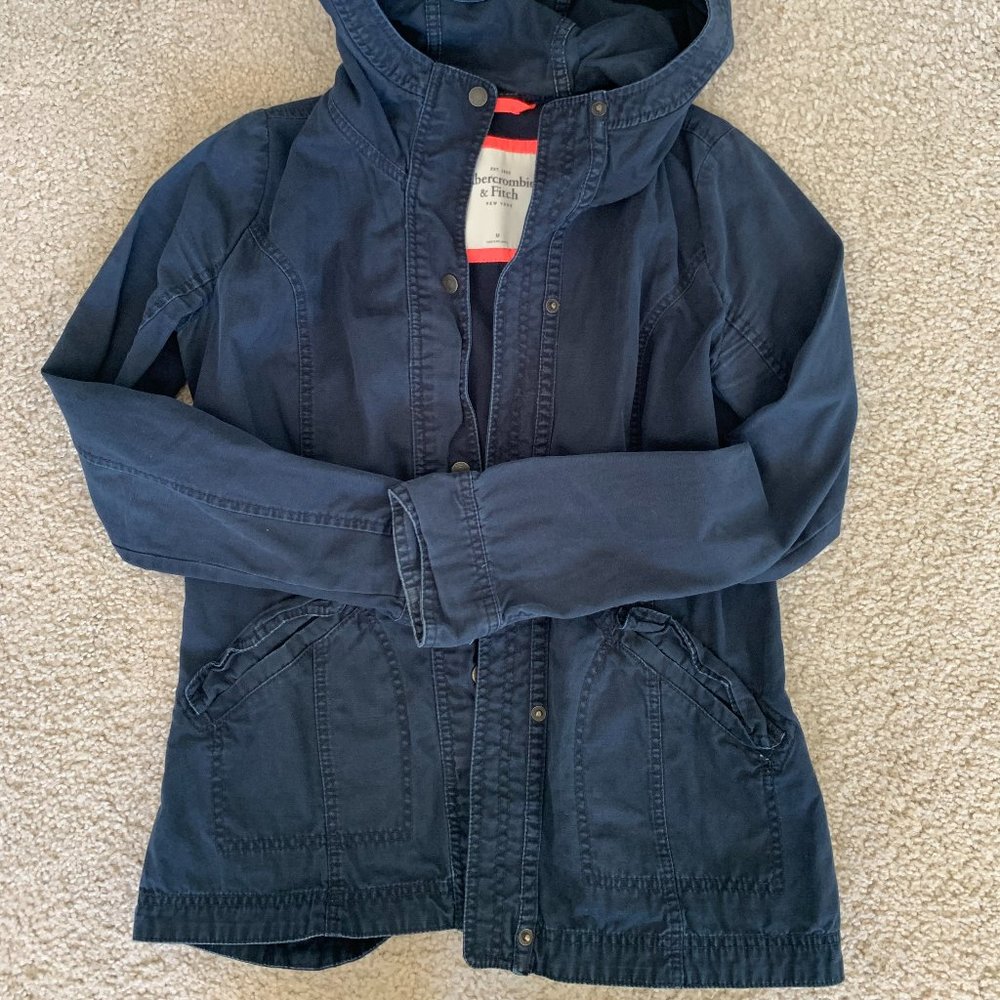 Women's Navy Hooded Jacket